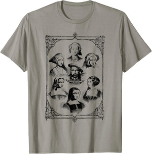 Henry the Eighth Wives European History Royalty VIII T-Shirt - T-Shirt | Sand