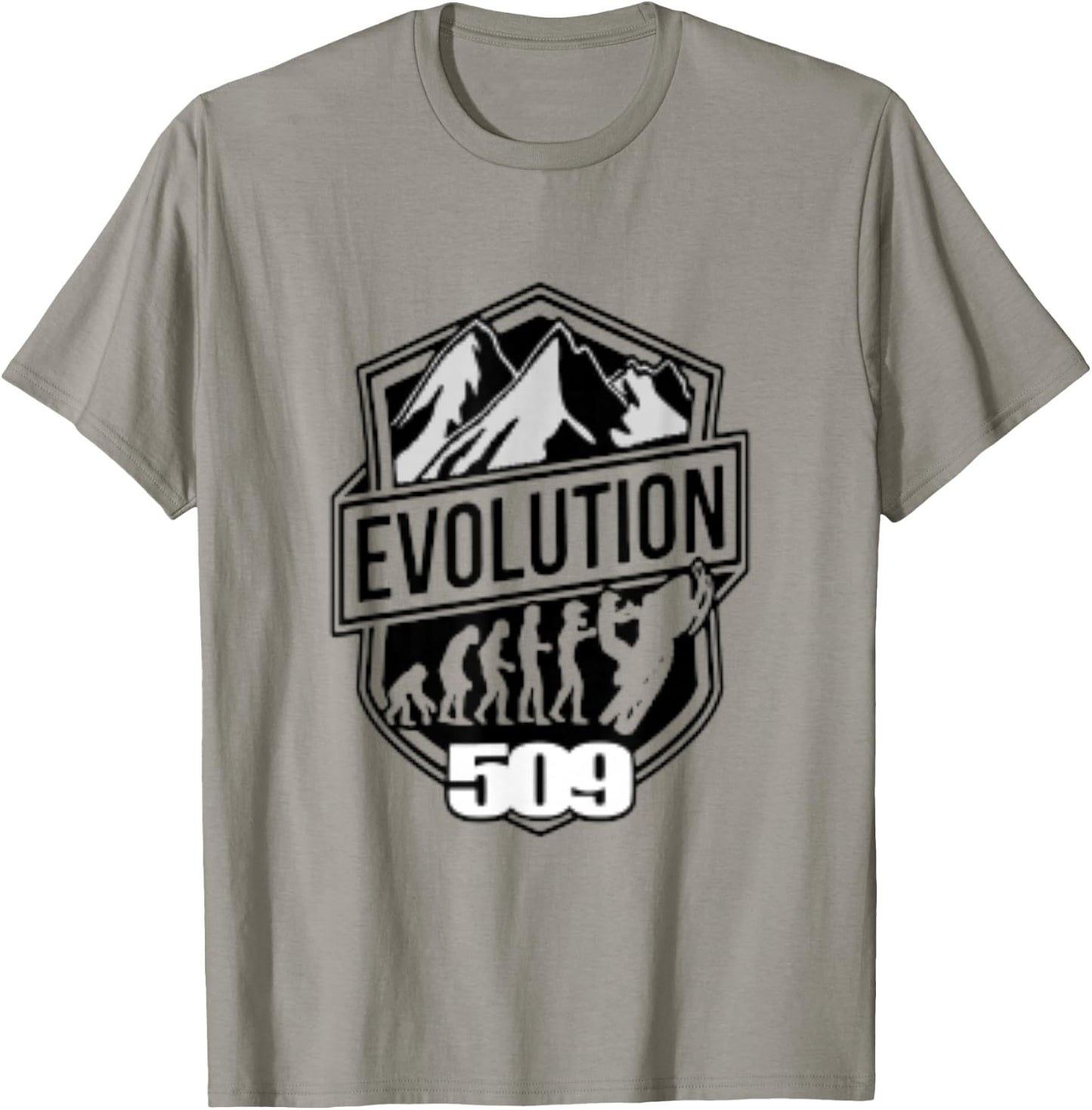 Evolution Of Scooters Braaap 509 Mountain Scooter T-Shirt - T-Shirt | Sand