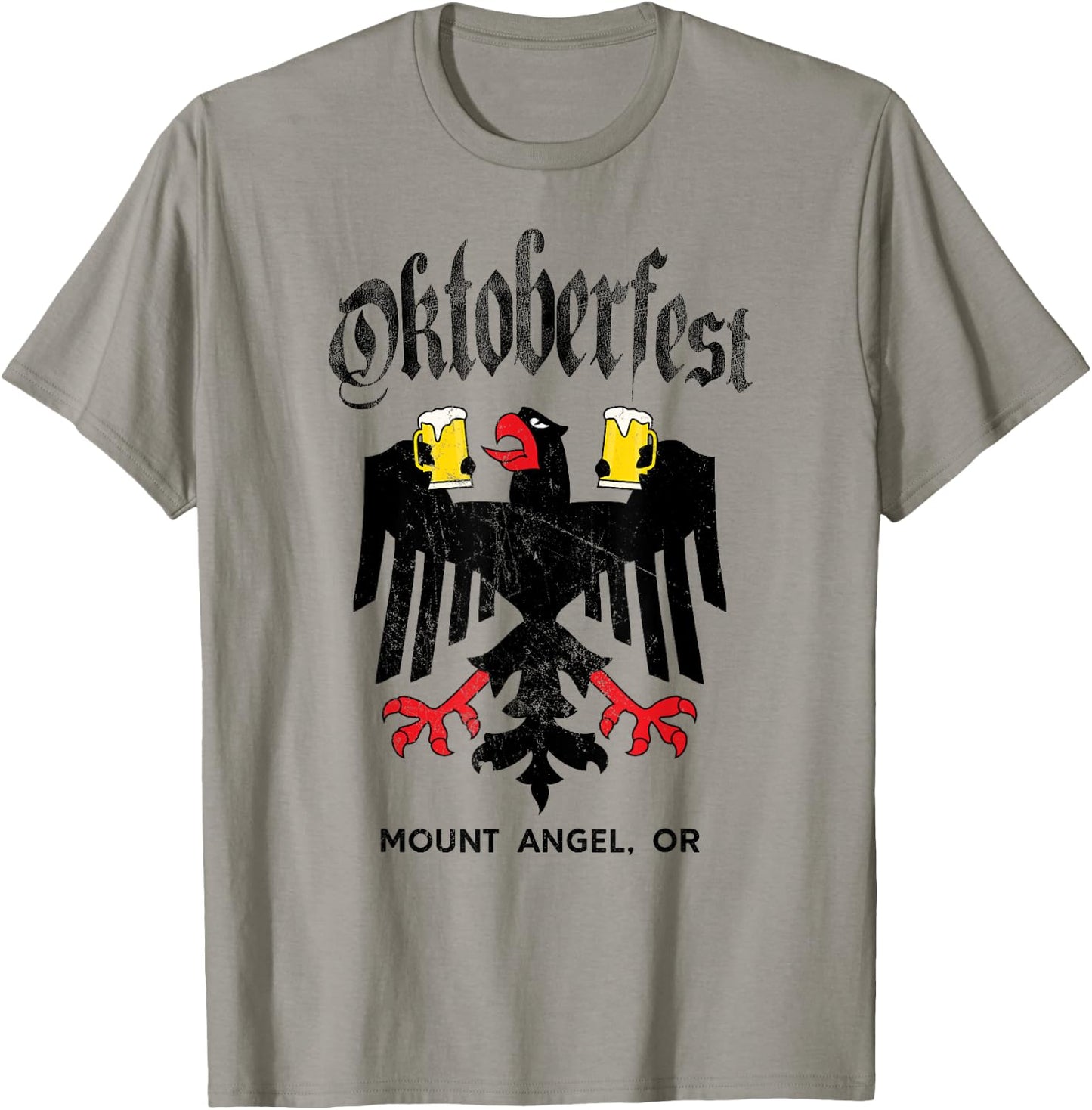 Mount Angel Oktoberfest German Eagle Drinking Buddy T-Shirt - T-Shirt | Sand