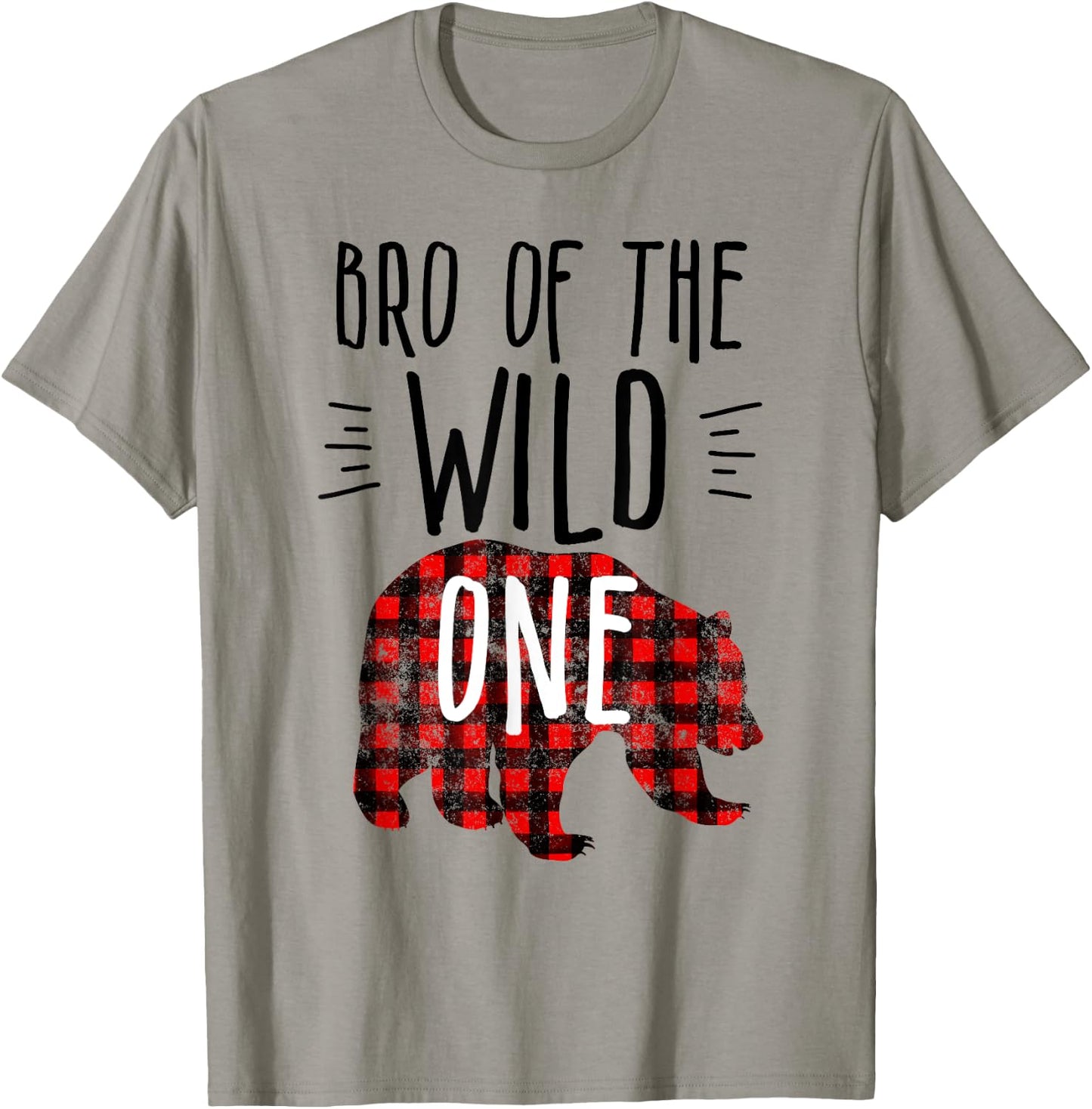 Bro of the Wild One Brother Shirt Buffalo Plaid Lumberjack T-Shirt - T-Shirt | Sand