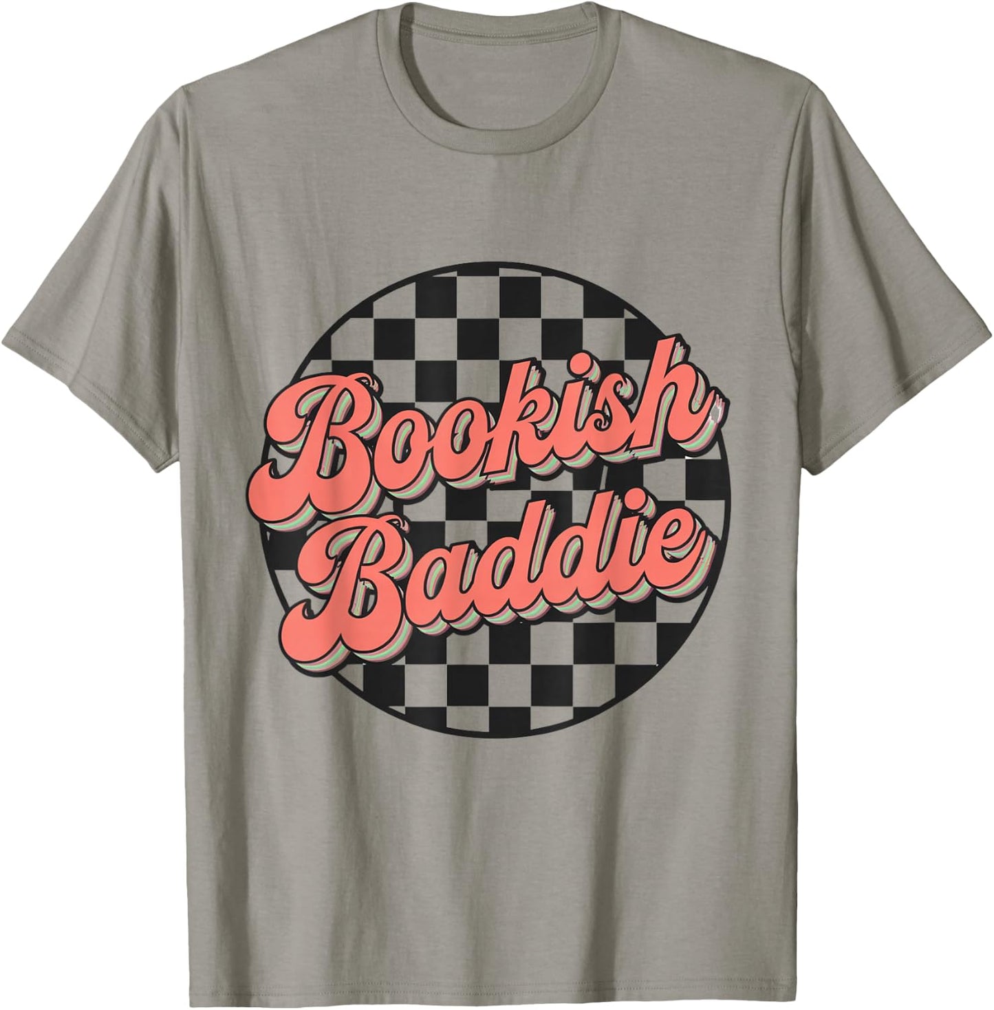 Bookish Baddie Retro Aesthetic Typography T-Shirt - T-Shirt | Sand