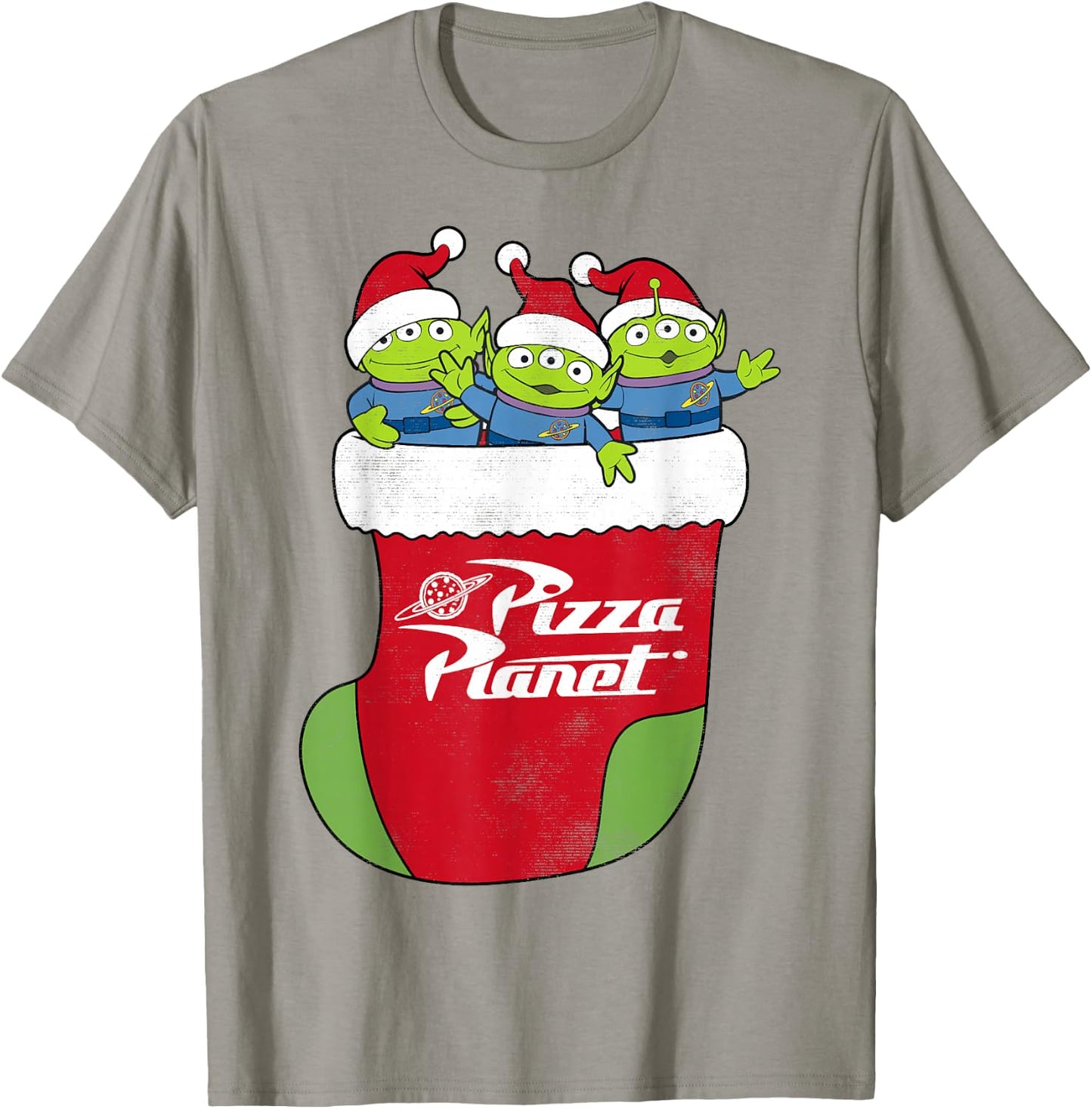 Disney Pixar Toy Story Pizza Planet Aliens In Stocking T-Shirt - T-Shirt | Sand
