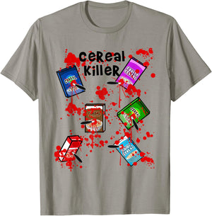Cereal Killer Funny Easy Lazy Last Minute Halloween Costume T-Shirt - T-Shirt | Sand