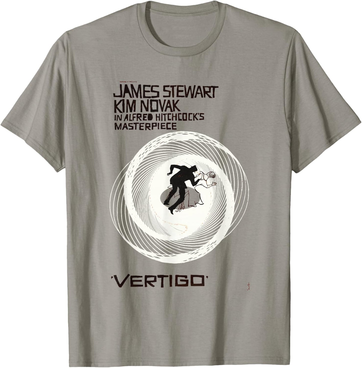 Vertigo Vintage Movie Poster, Noir Thriller Acrophobia Film T-Shirt - T-Shirt | Sand