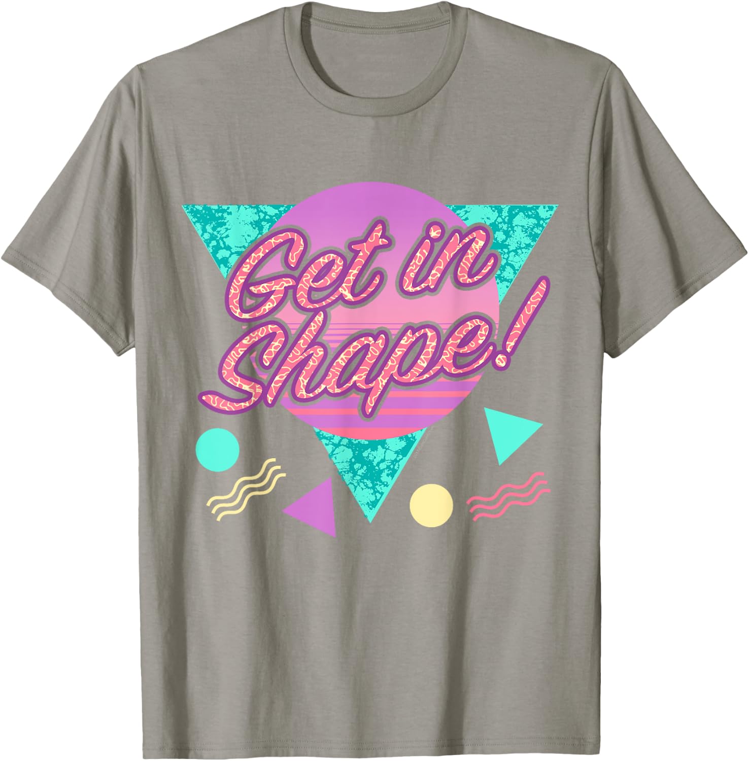 Get in Shape Retro 80s Workout Clothes Costume T-Shirt - T-Shirt | Sand