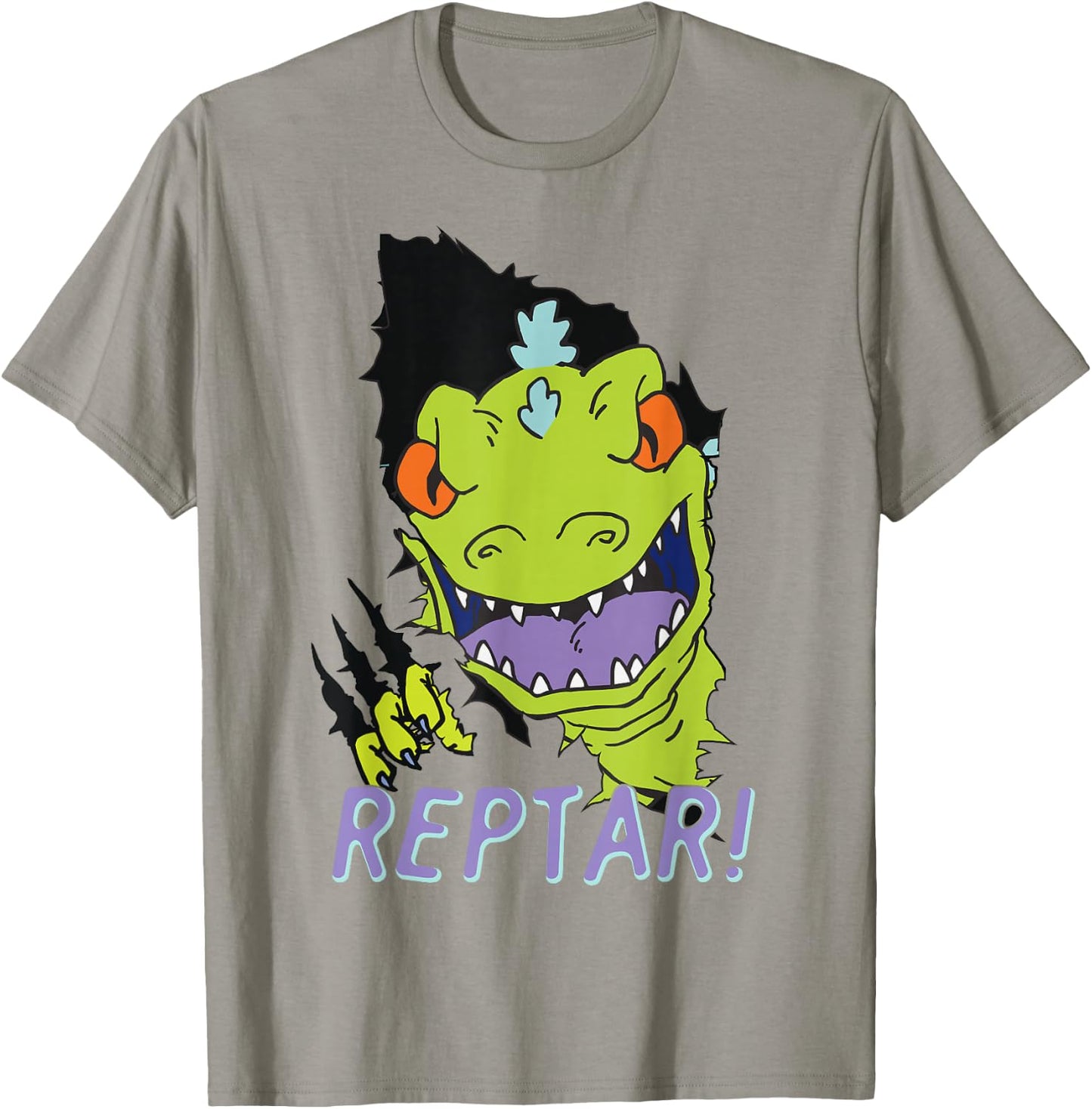 Rugrats Reptar Claws Tearing Through Graphic T-Shirt - T-Shirt | Sand