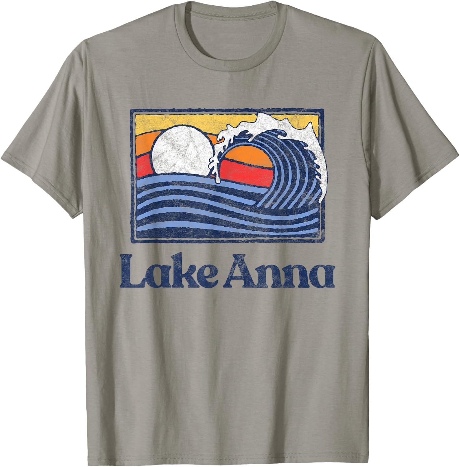 Lake Anna Retro Surfer Vintage Beach & Wave Graphic Women Kids T-Shirt - T-Shirt | Sand