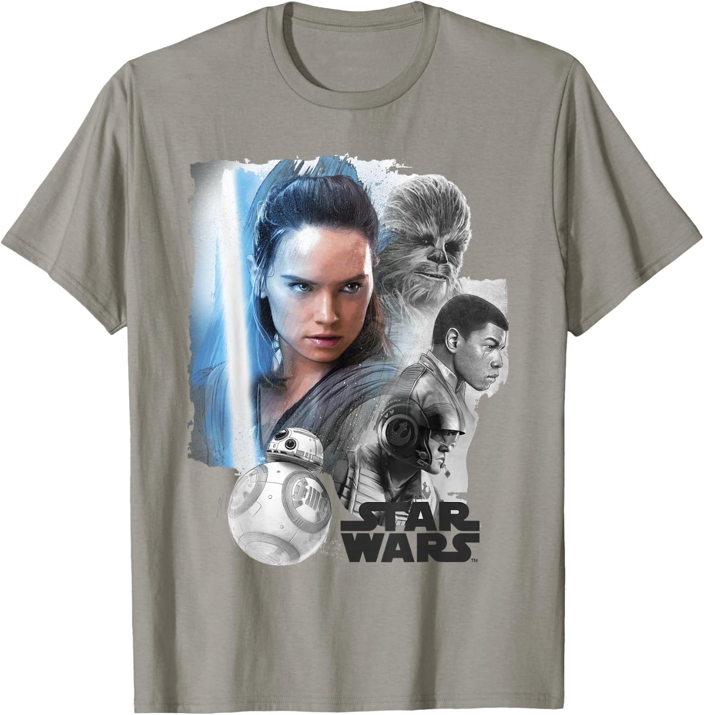 Star Wars Last Jedi Rey & the Team Are Ready Graphic T-Shirt - T-Shirt | Sand
