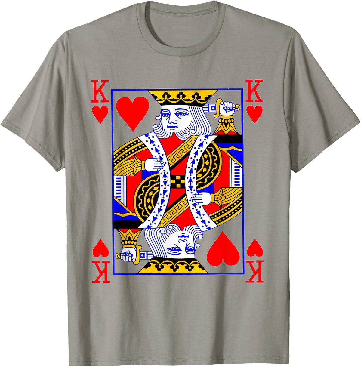 King of Hearts Playing Card Poker Card Costume Shirt T-Shirt - T-Shirt | Sand