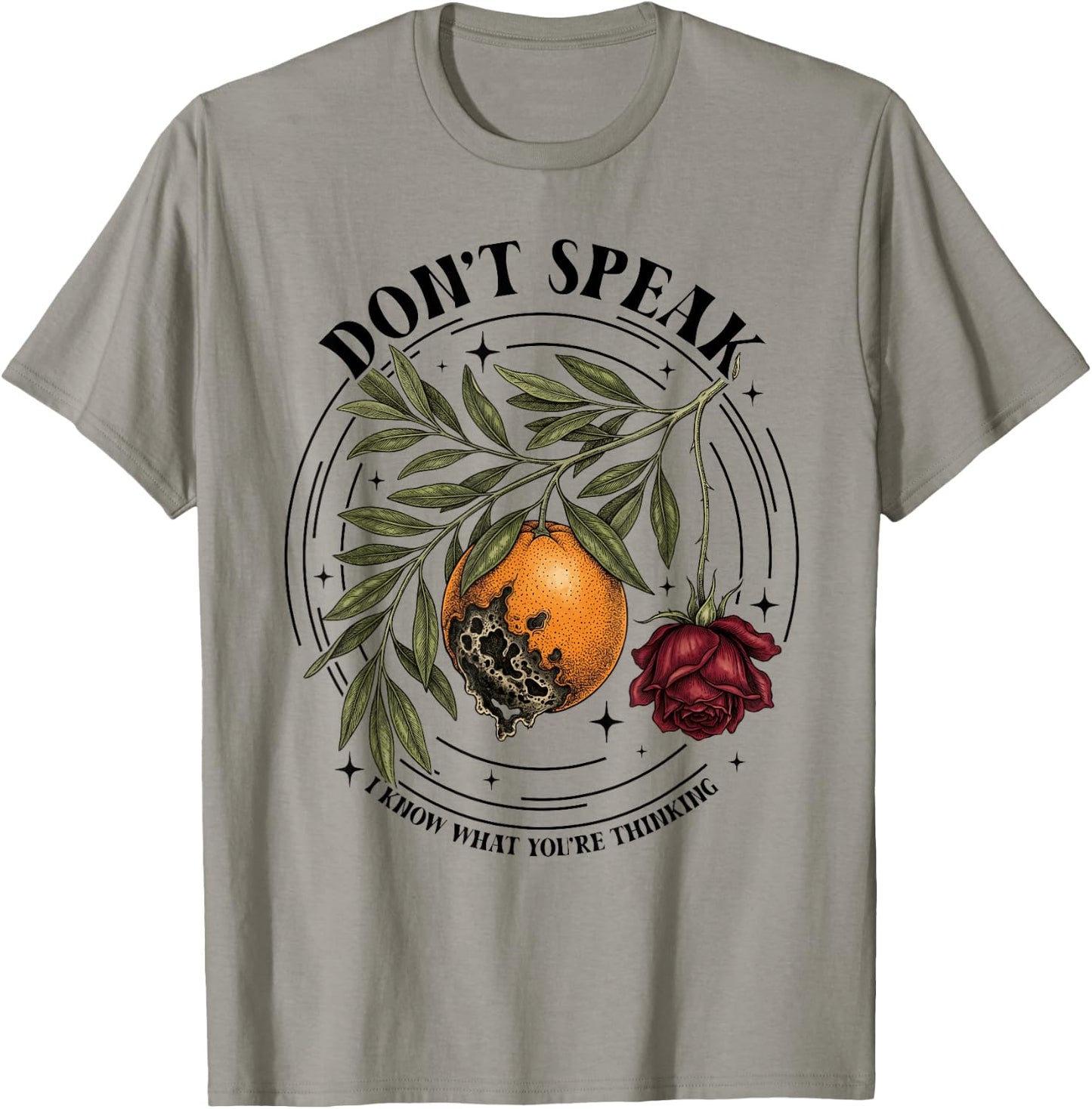 Don’t Speak I Know What You’re Thinking Vintage 90s Orange T-Shirt - T-Shirt | Sand