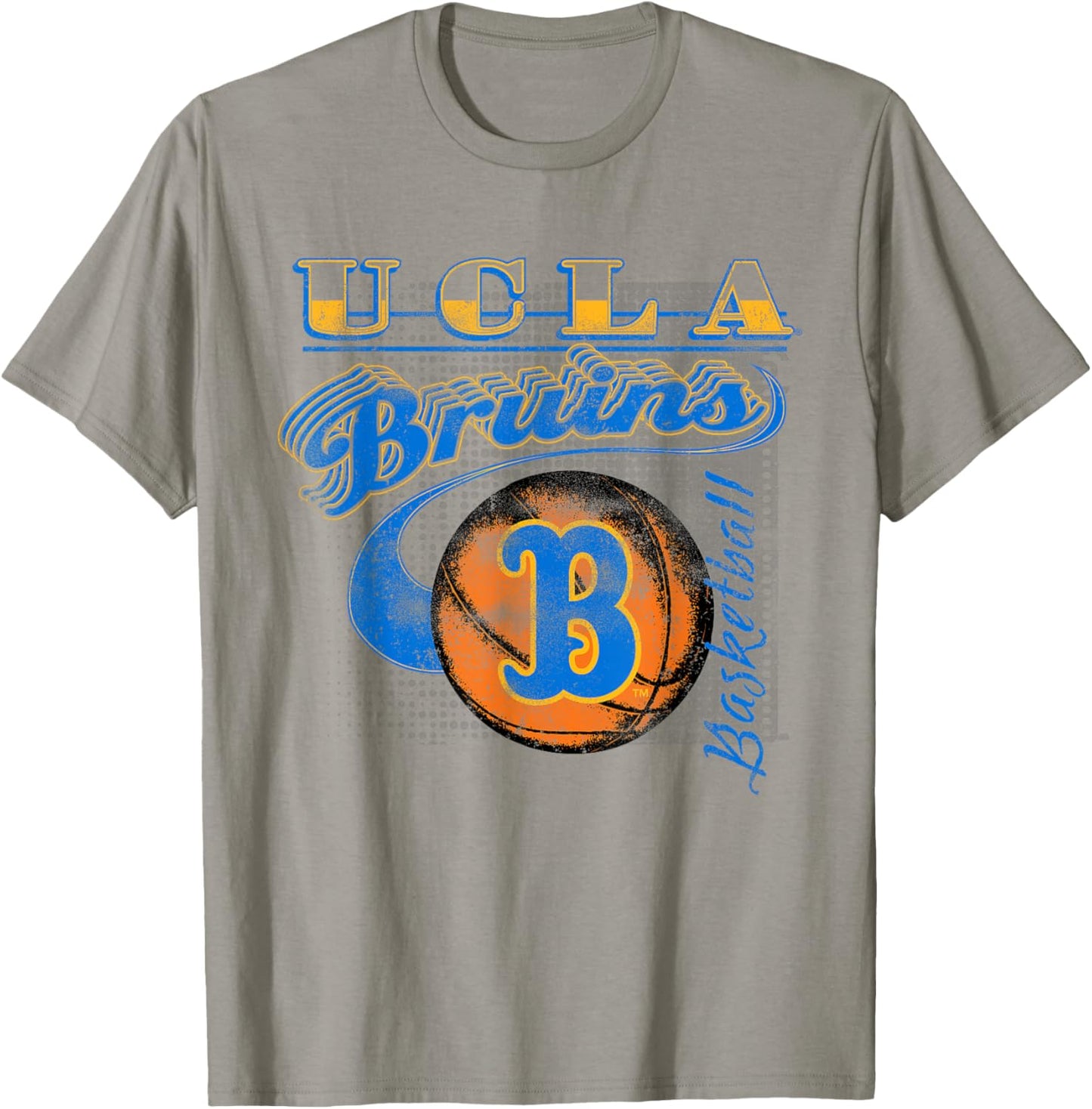 UCLA Bruins Basketball Retro White Officially Licensed T-Shirt - T-Shirt | Sand