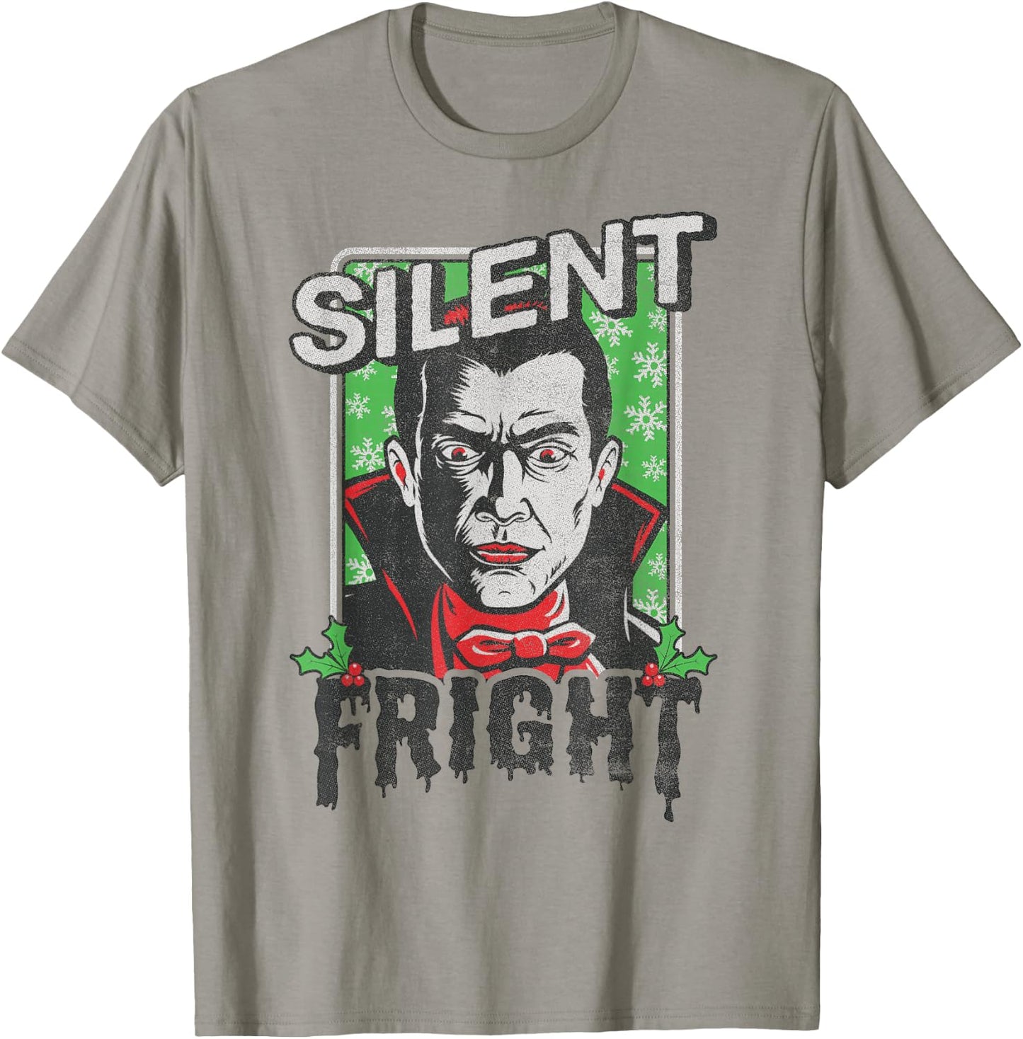 Universal Monsters Christmas Dracula Silent Fright T-Shirt - T-Shirt | Sand