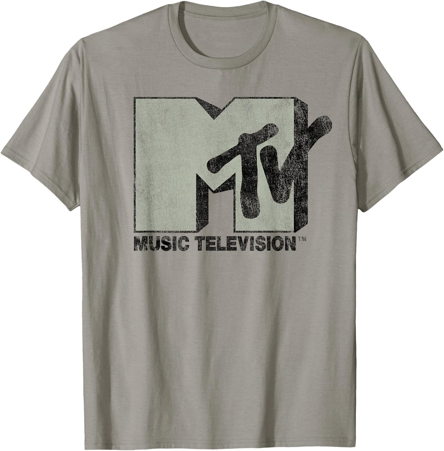 MTV Simple Distressed Music Television Logo T-Shirt - T-Shirt | Sand
