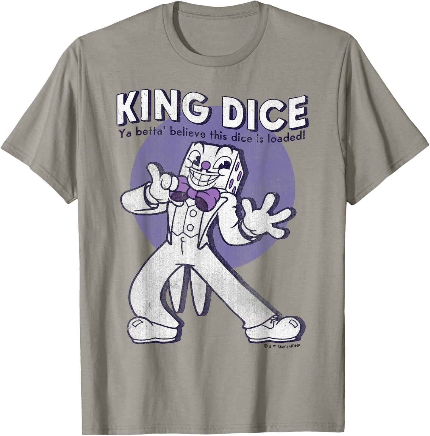 Cuphead King Dice This Dice is Loaded T-Shirt - T-Shirt | Sand