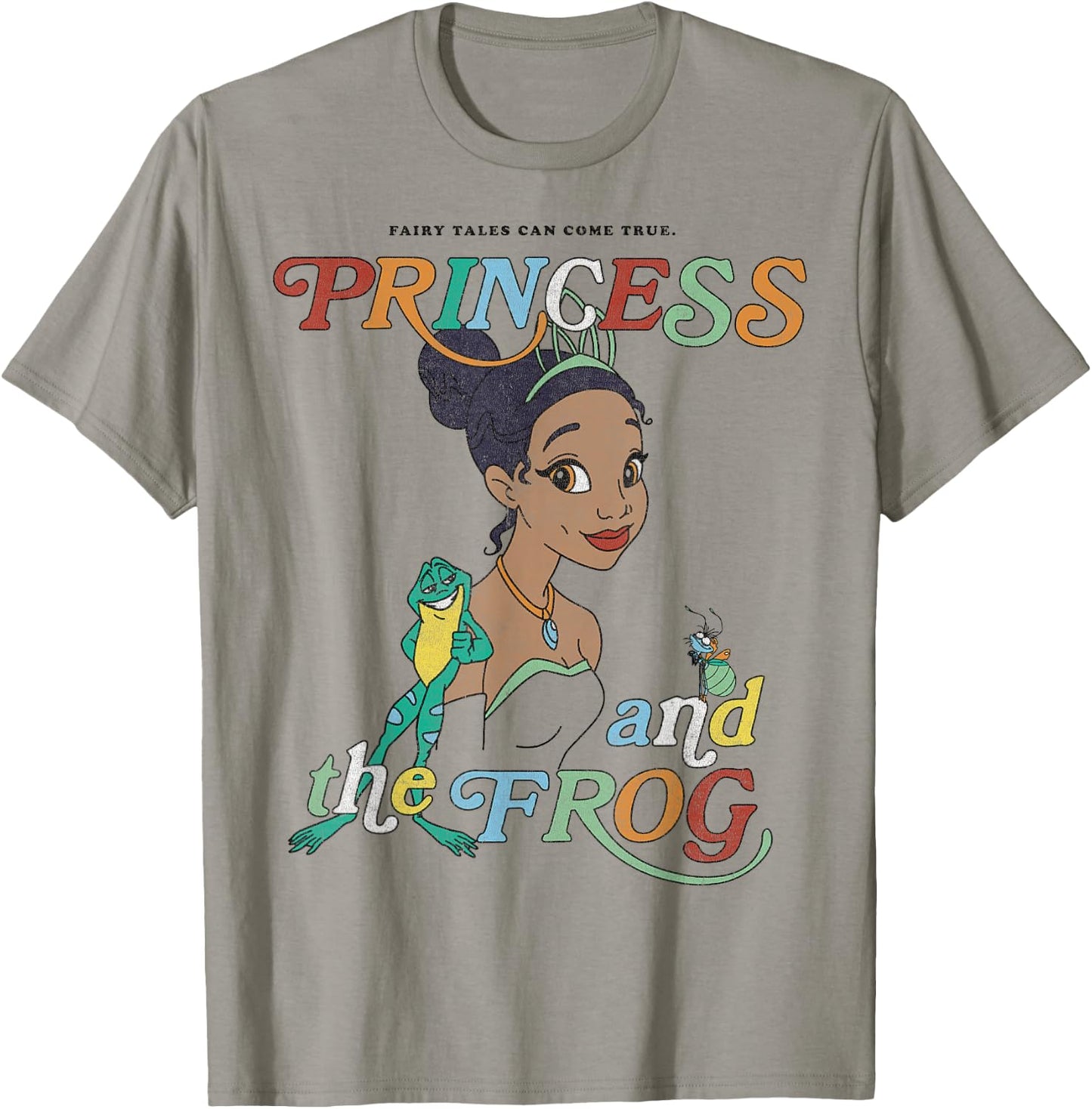 Disney Princess and The Frog Tiana and Frog Naveen Portrait Small T-Shirt - T-Shirt | Sand