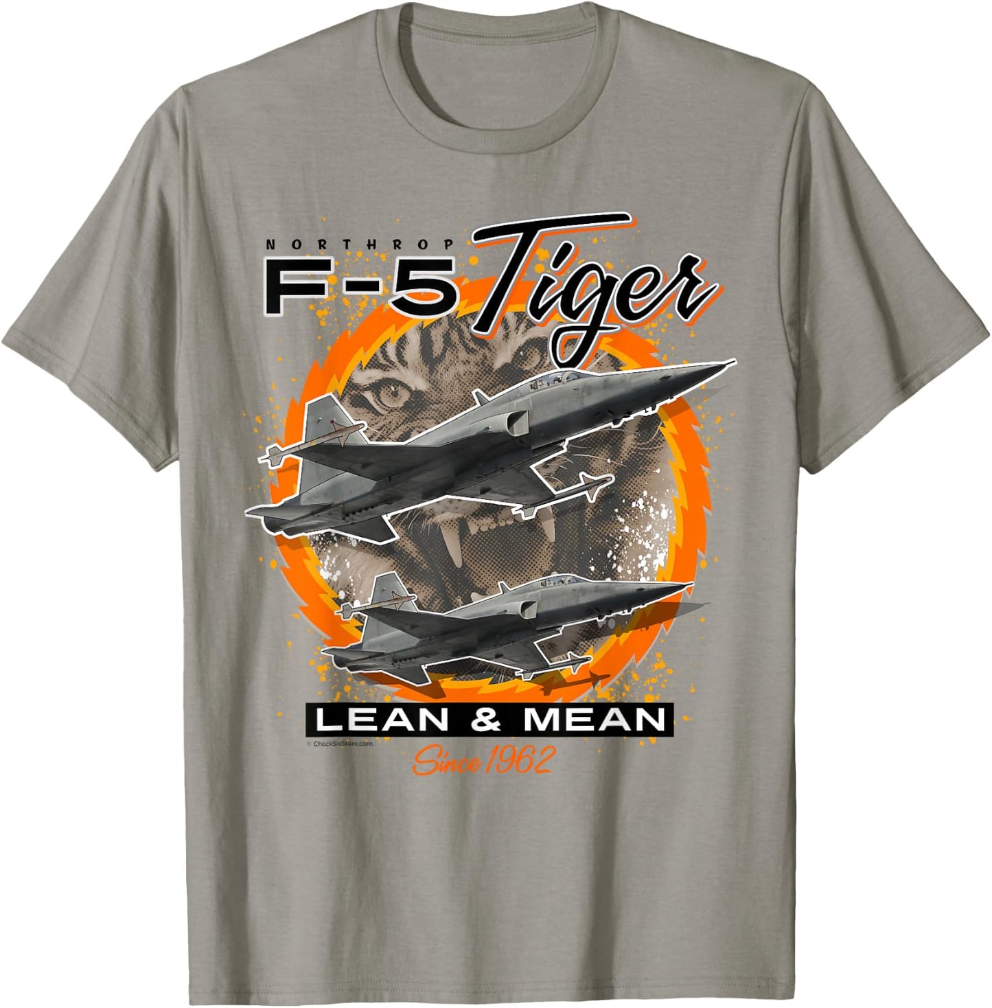 F-5 Tiger Jet Lean and Mean Since 1962 T-Shirt - T-Shirt | Sand