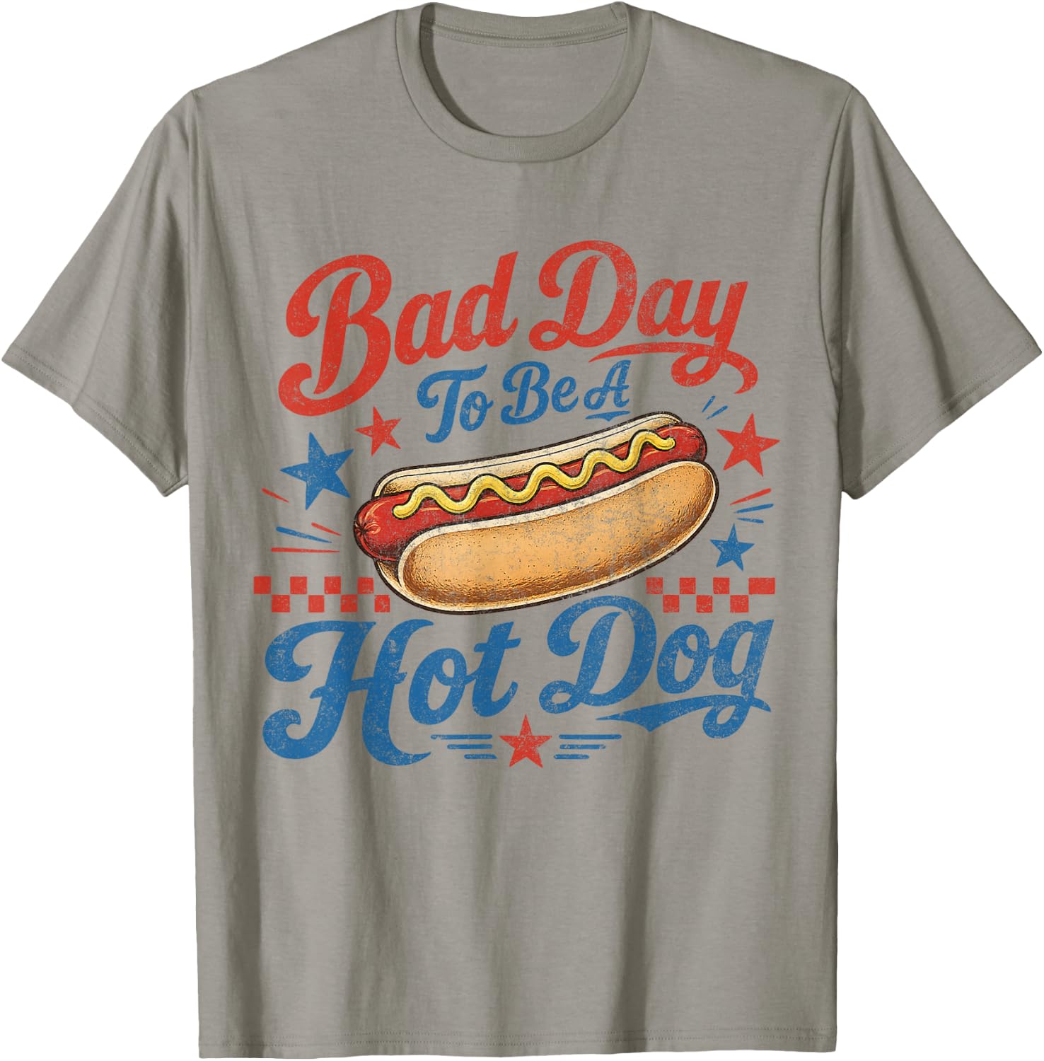 Funny BBQ Grilling 4th of July Bad Day to Be A Hot Dog T-Shirt - T-Shirt | Sand