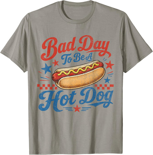 Funny BBQ Grilling 4th of July Bad Day to Be A Hot Dog