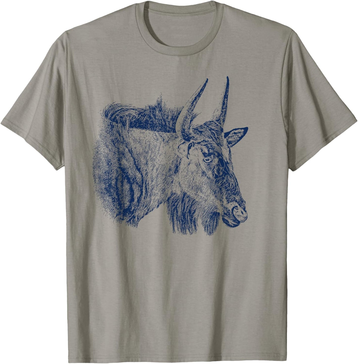 Wildebeest Picture for Wildebeest and Wildlife Fans T-Shirt - T-Shirt | Sand