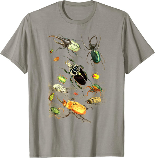 Insects Collection Species Bugs vintage Chart Entomology T-Shirt - T-Shirt | Sand