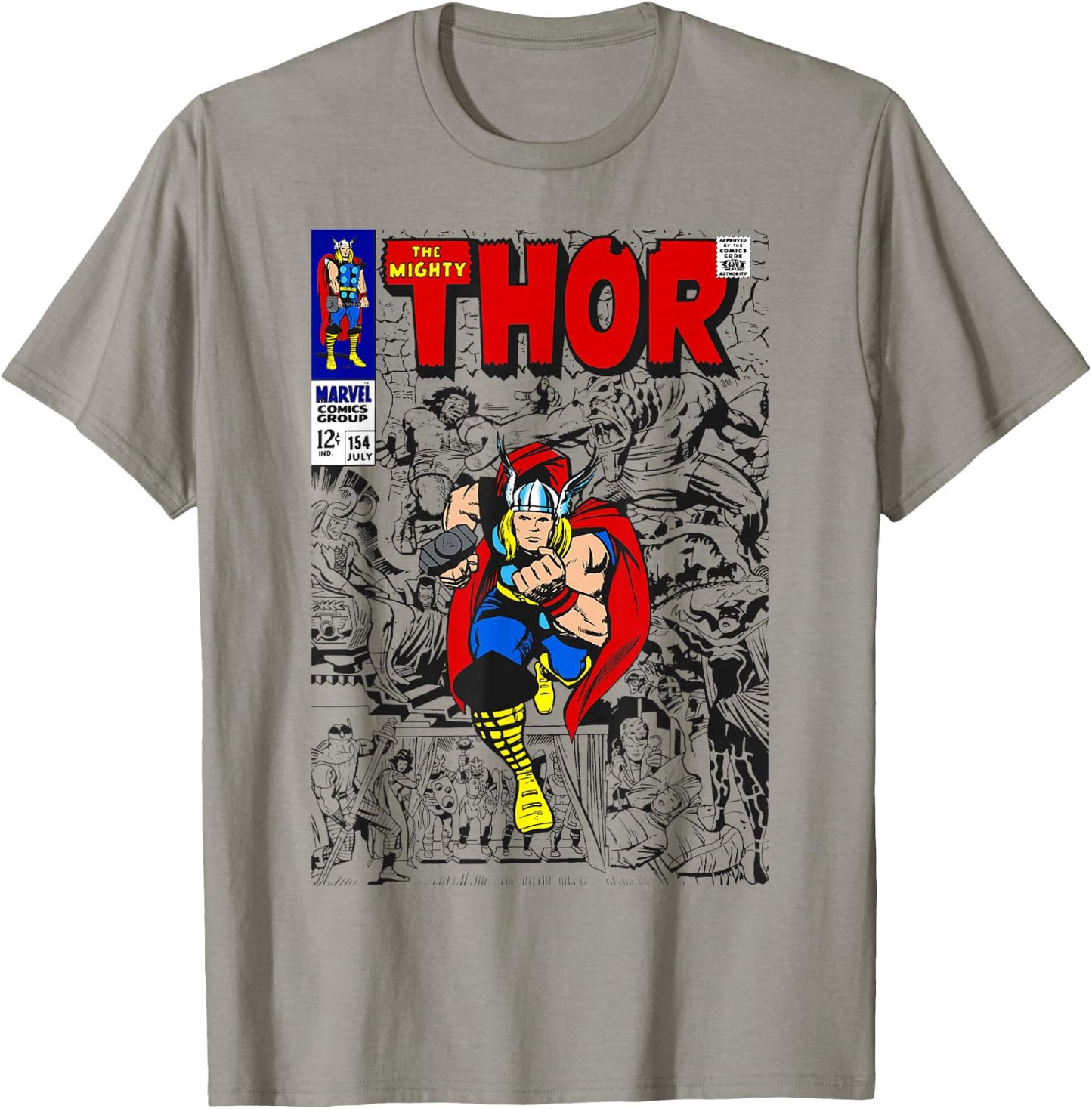 Marvel The Mighty Thor Retro Classic Comic Graphic T-Shirt - T-Shirt | Sand