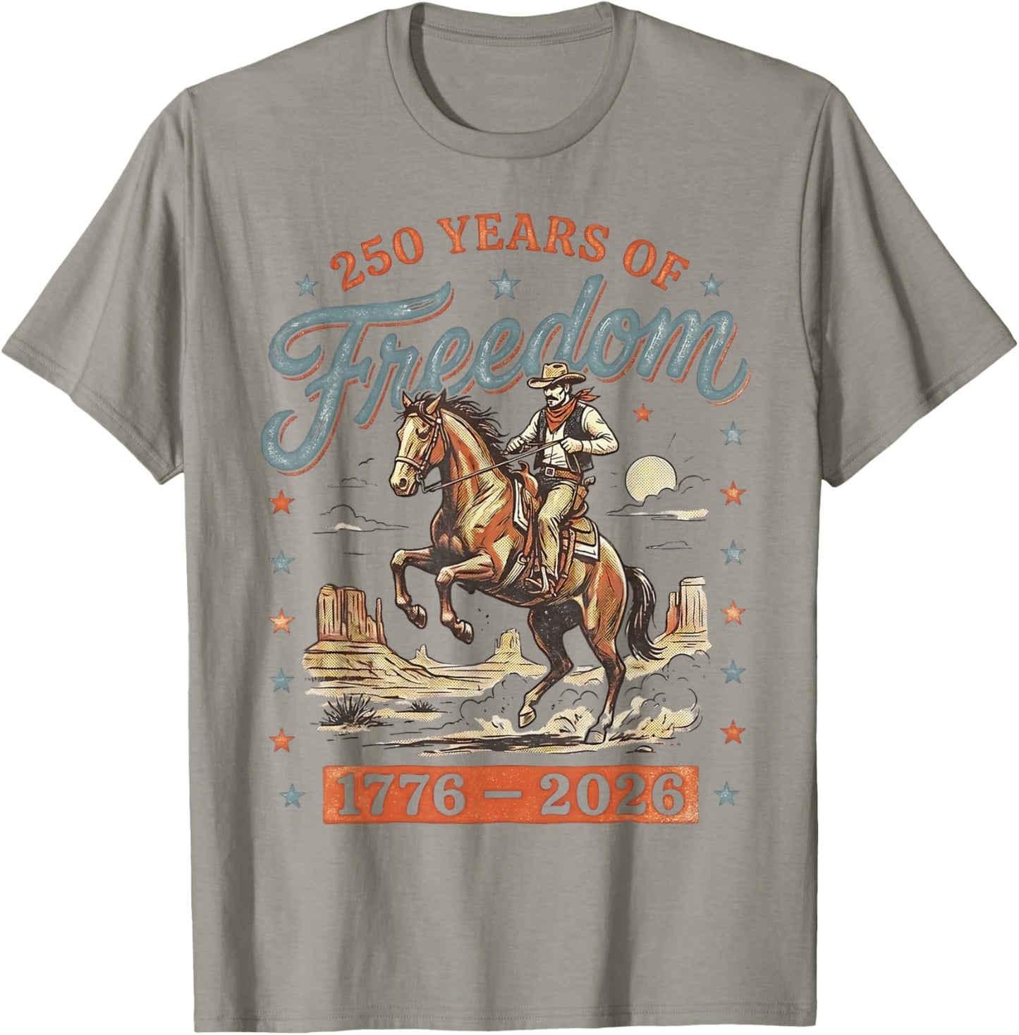 250 Years of Freedom American Anniversary USA 250th Birthday T-Shirt - T-Shirt | Sand
