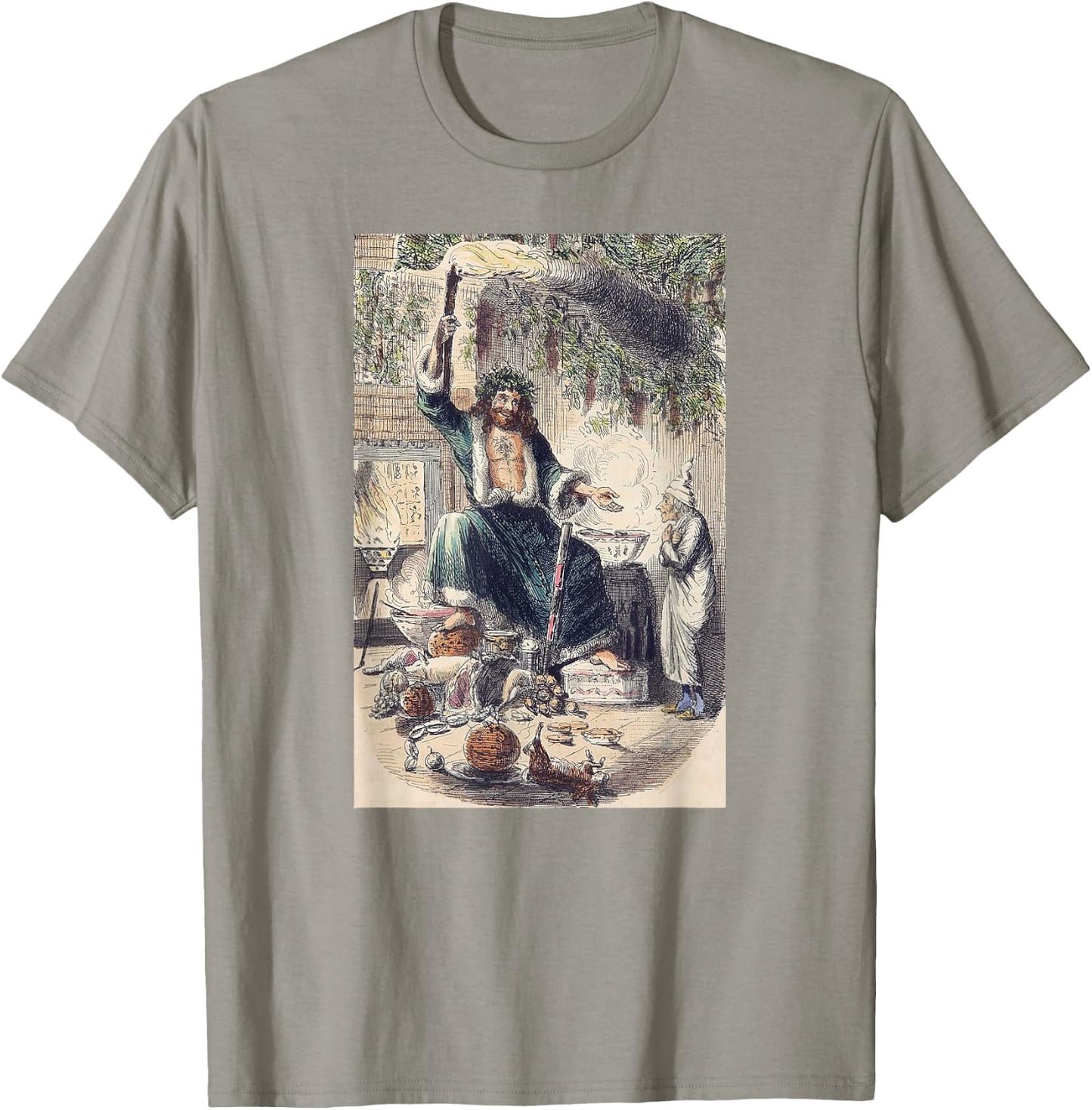 A Christmas Carol Scrooge Shirt- Christmas Present Ghost T-Shirt - T-Shirt | Sand