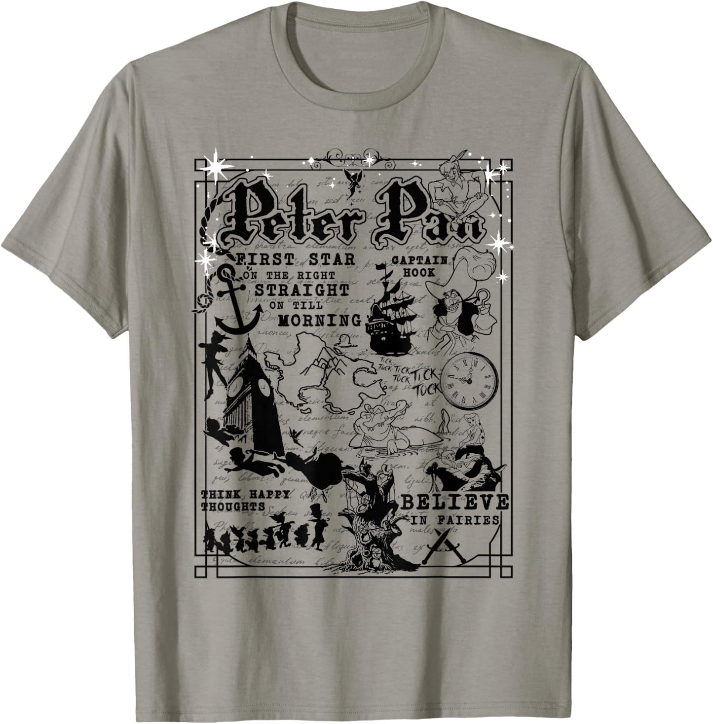 Disney Peter Pan A Traveler's Guide to Never Land T-Shirt - T-Shirt | Sand