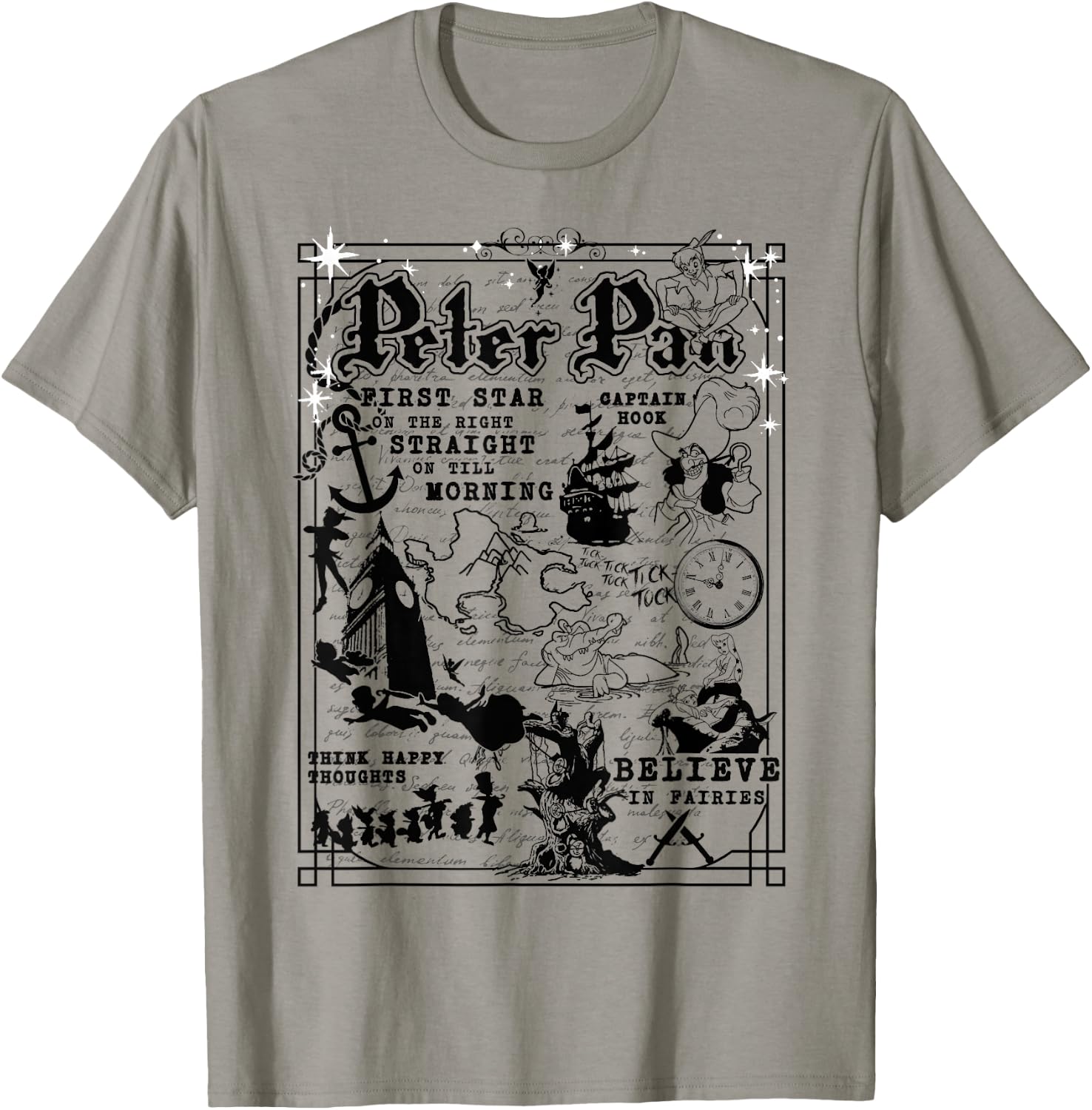 Disney Peter Pan A Traveler's Guide to Never Land T-Shirt - T-Shirt | Sand