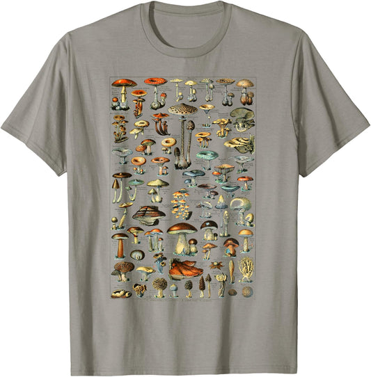 Illustration Mushroom Morel Hunter T-Shirt - T-Shirt | Sand