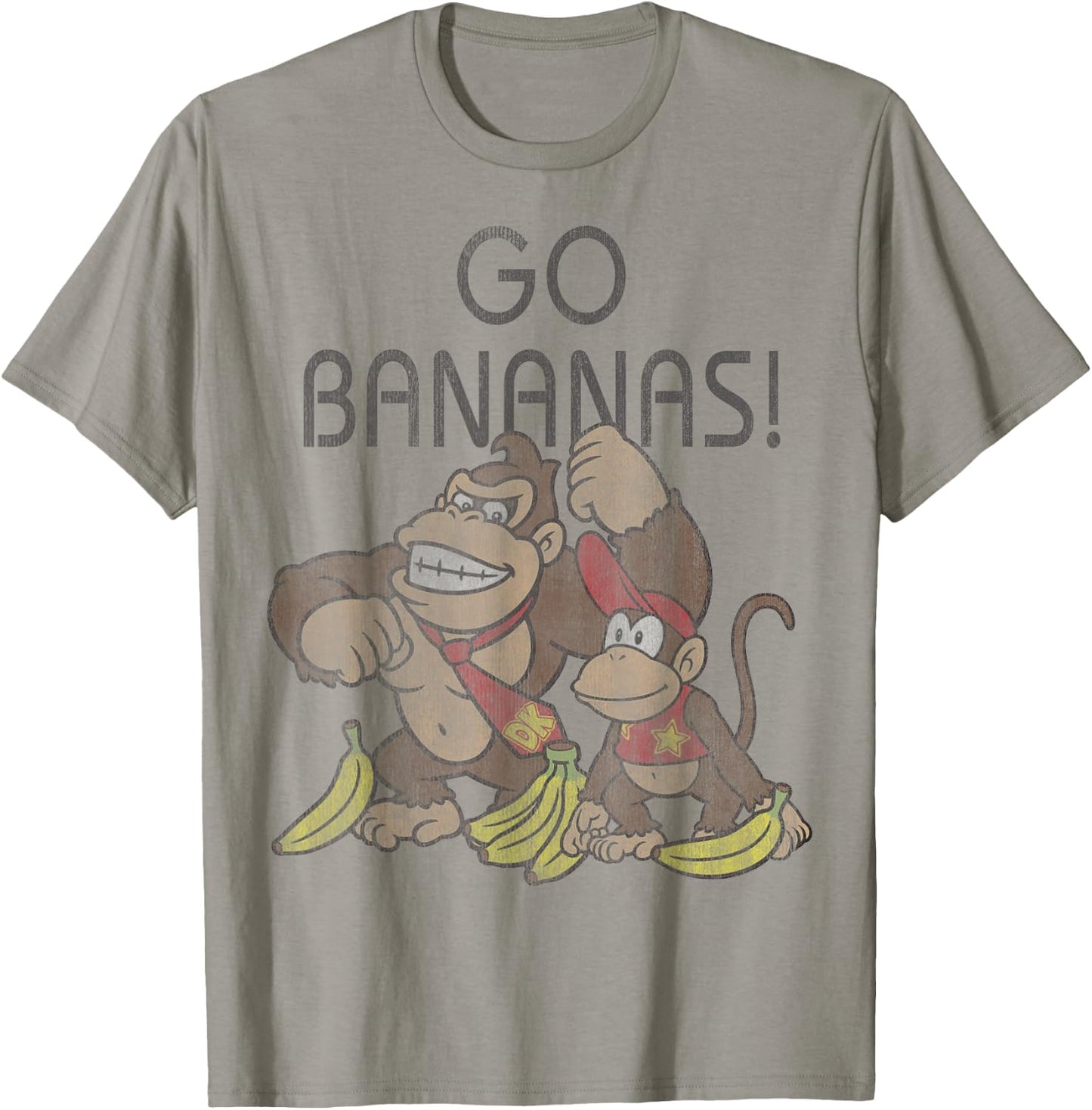 Nintendo Donkey Kong Go Bananas Vintage Graphic T-Shirt - T-Shirt | Sand