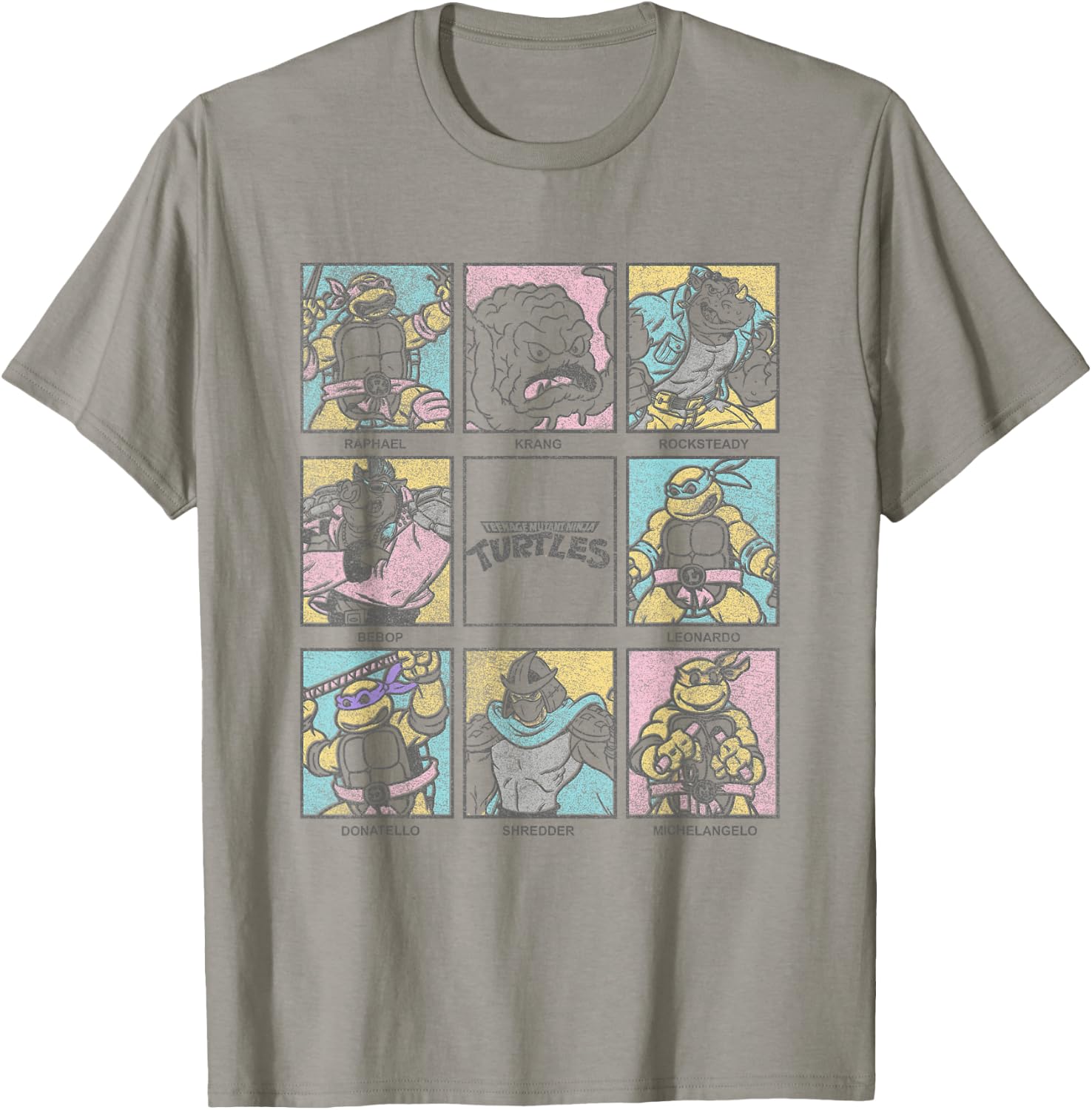 Teenage Mutant Ninja Turtles Vintage Style Box Up T-Shirt - T-Shirt | Sand