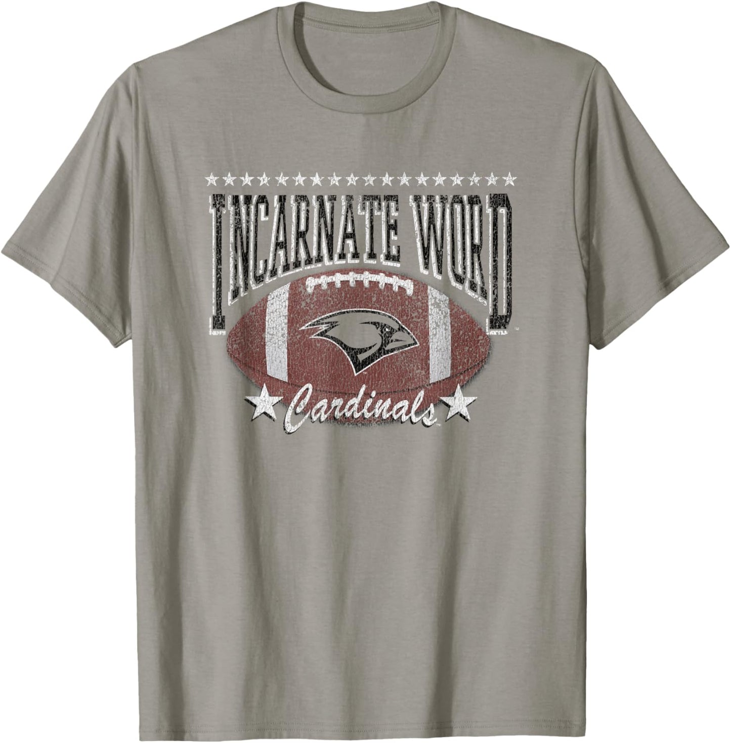 Incarnate Word Cardinals Football Vintage Stars Red T-Shirt - T-Shirt | Sand