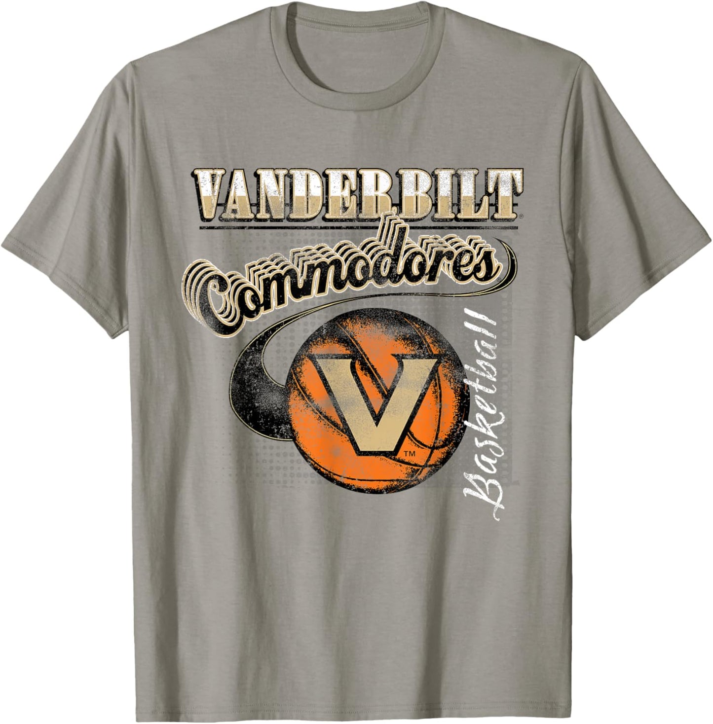 Vanderbilt Commodores Basketball Retro Gray T-Shirt - T-Shirt | Sand