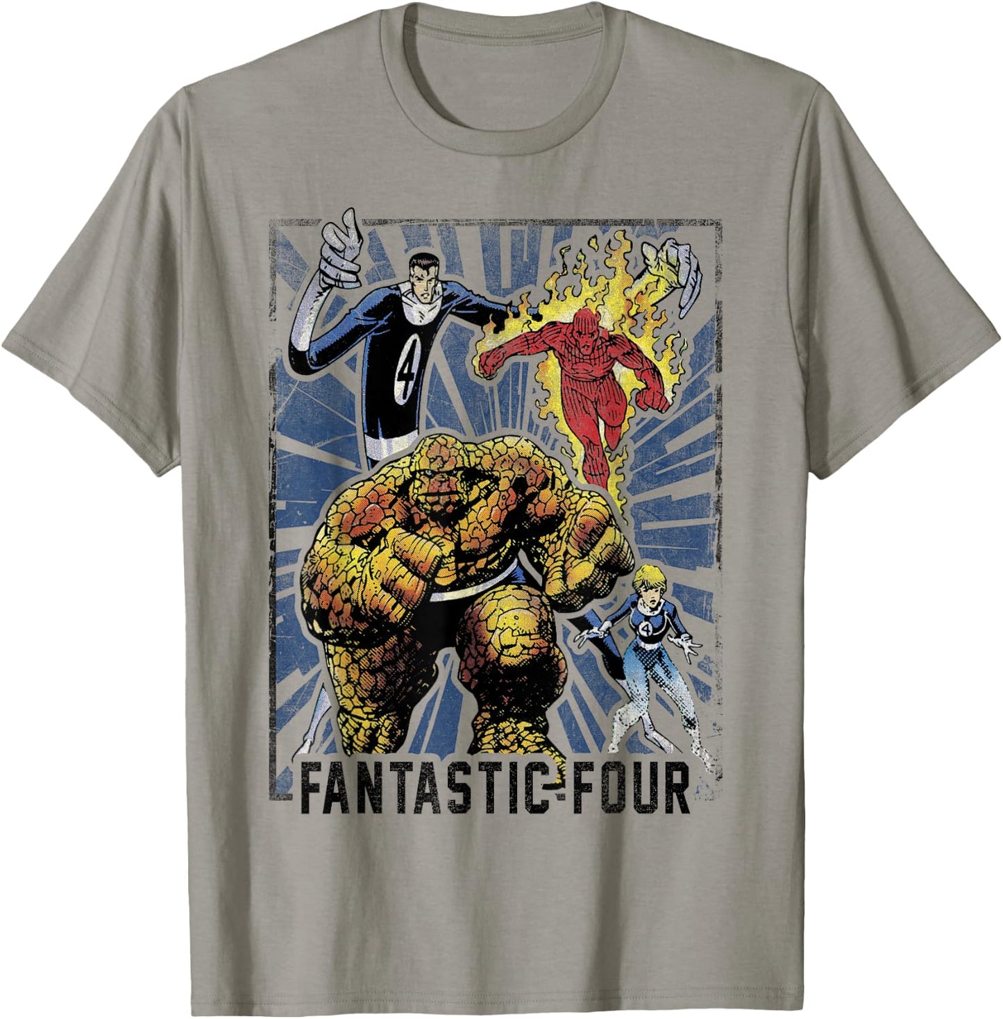Marvel Fantastic Four Vintage Team Poster T-Shirt - T-Shirt | Sand
