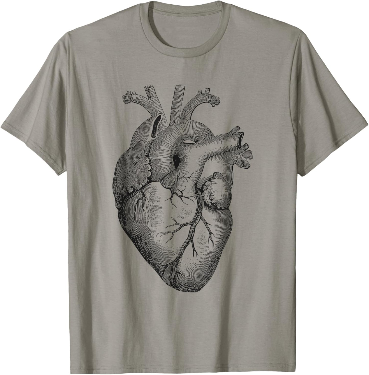 Real Anatomical Human Heart Drawing T-Shirt - T-Shirt | Sand
