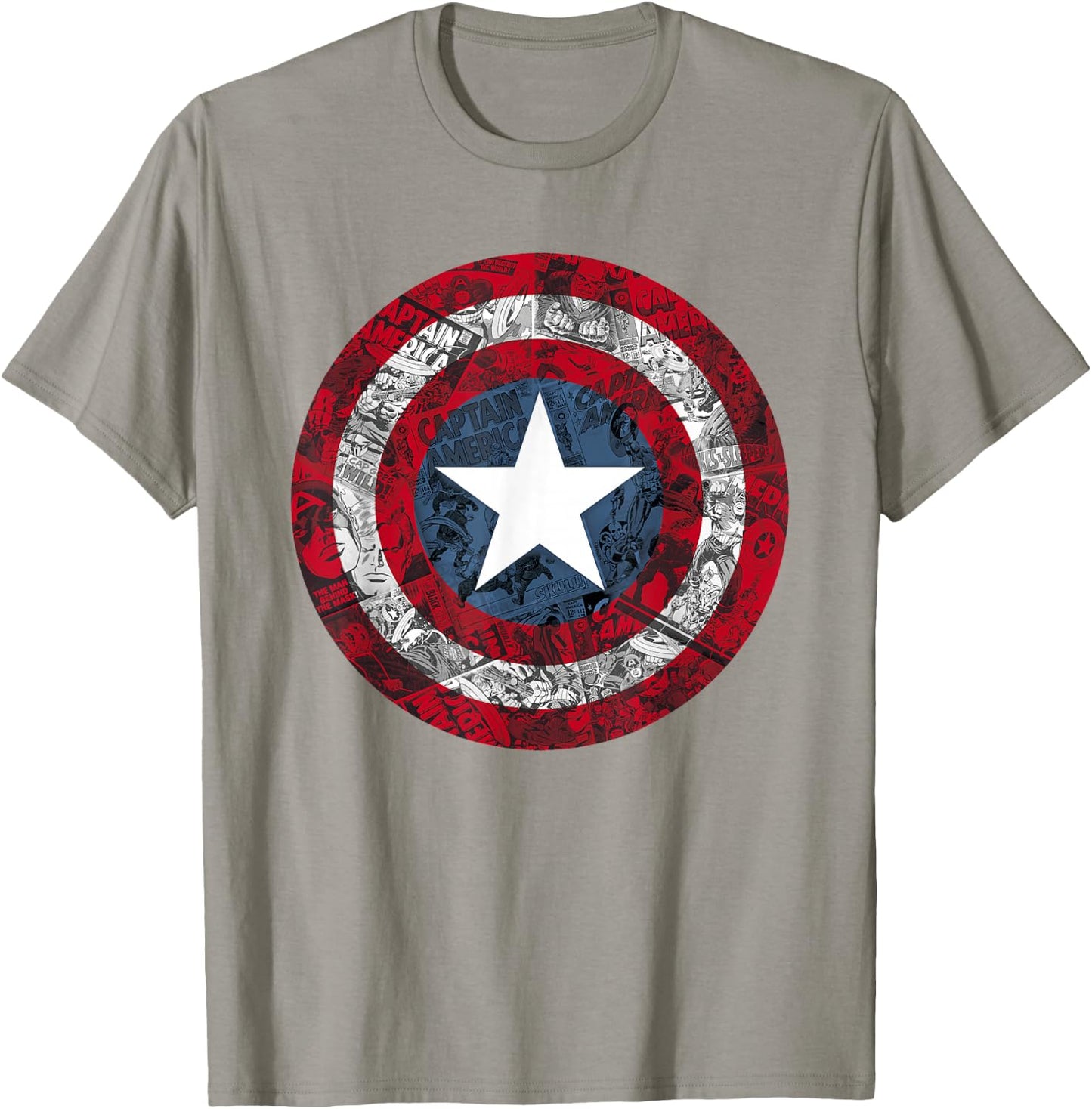 Marvel Captain America Avengers Shield Comic C1 T-Shirt - T-Shirt | Sand