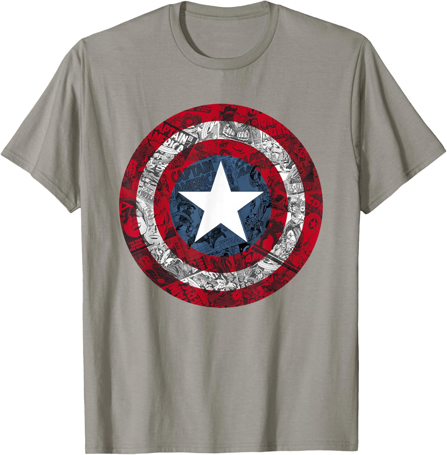 Marvel Captain America Avengers Shield Comic C1 T-Shirt - T-Shirt | Sand