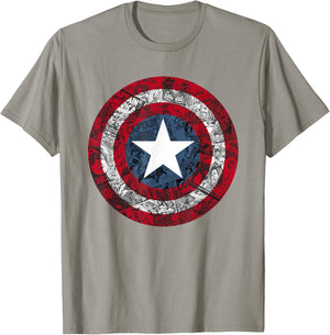 Marvel Captain America Avengers Shield Comic C1 T-Shirt - T-Shirt | Sand
