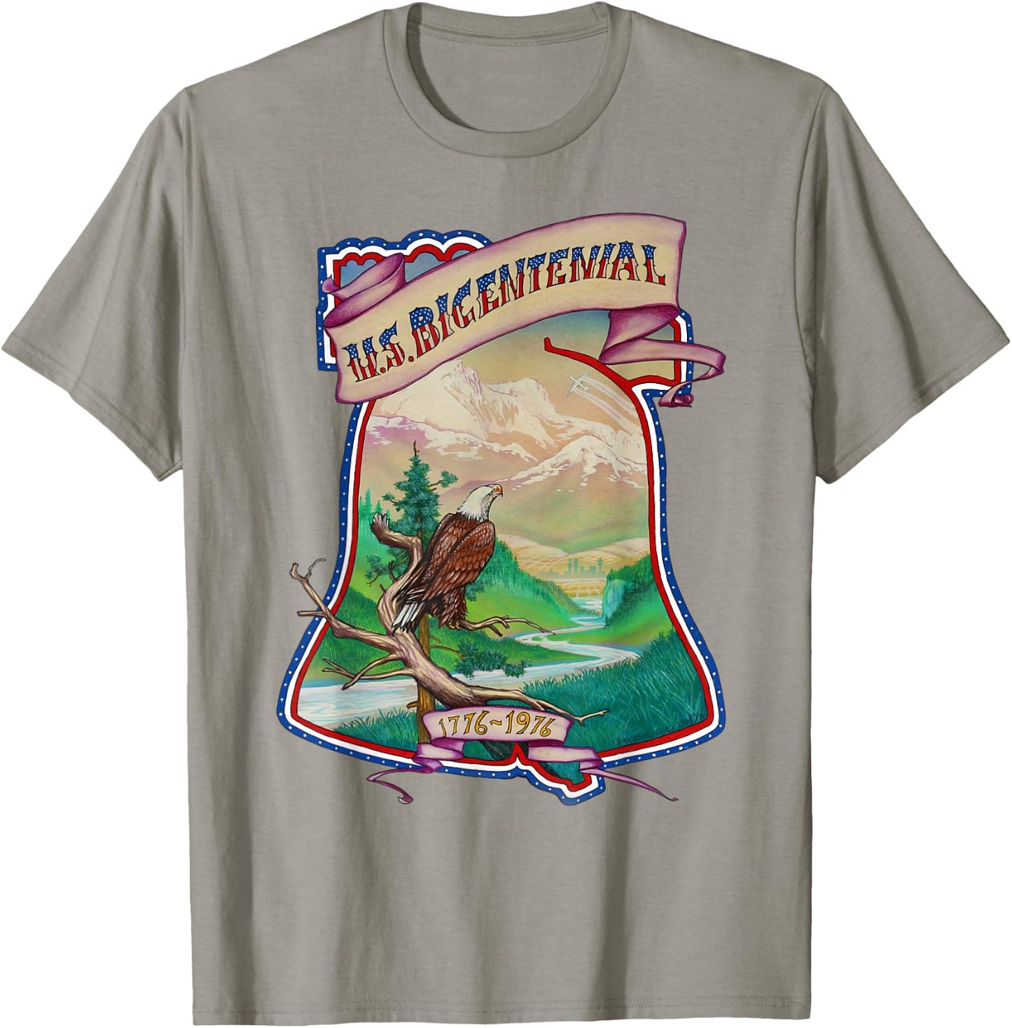 U.S. Bicentennial Patriotic Vintage Throwback 4th of July Women Kids Men T-Shirt - T-Shirt | Sand