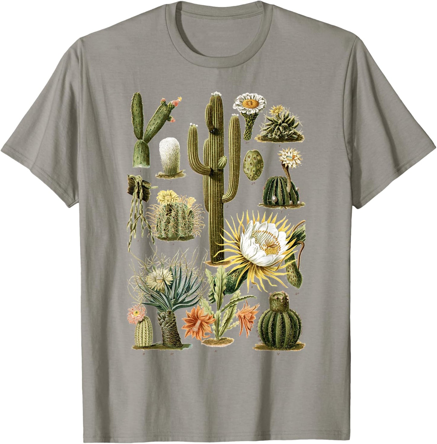 Cactus Succulent Plant Vintage Cacti Botanical Botanical T-Shirt - T-Shirt | Sand