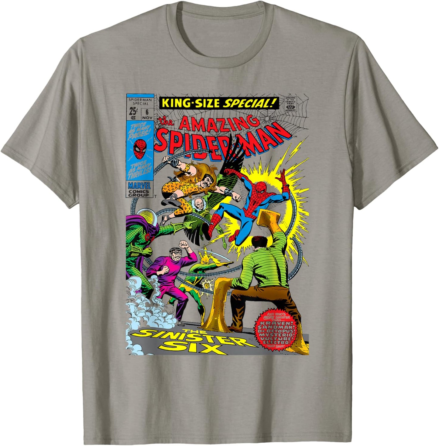 Marvel The Amazing Spider-Man Retro Comic Cover White T-Shirt - T-Shirt | Sand