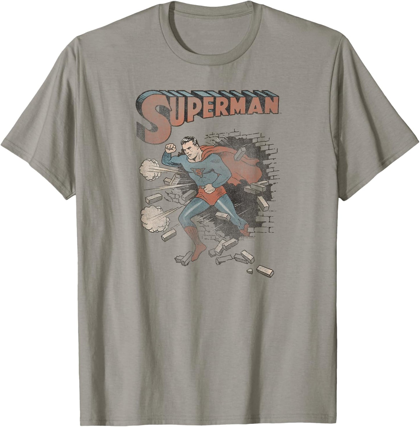 Superman Vintage Breakthrough T-Shirt - T-Shirt | Sand