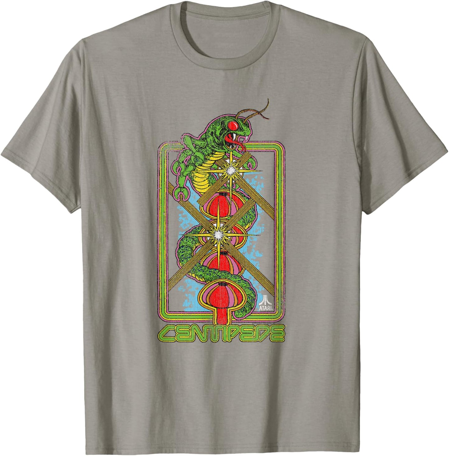 ATARI Centipede Vertical Art T-Shirt - T-Shirt | Sand