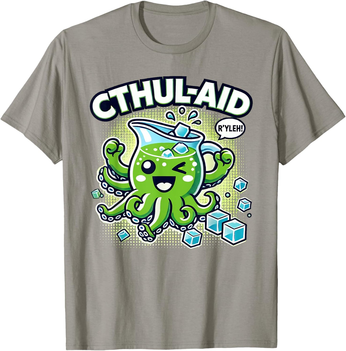 CTHULHU FAN CLUB SHOP Cthulhu-Aid Funny Cthulhu T-Shirt - T-Shirt | Sand