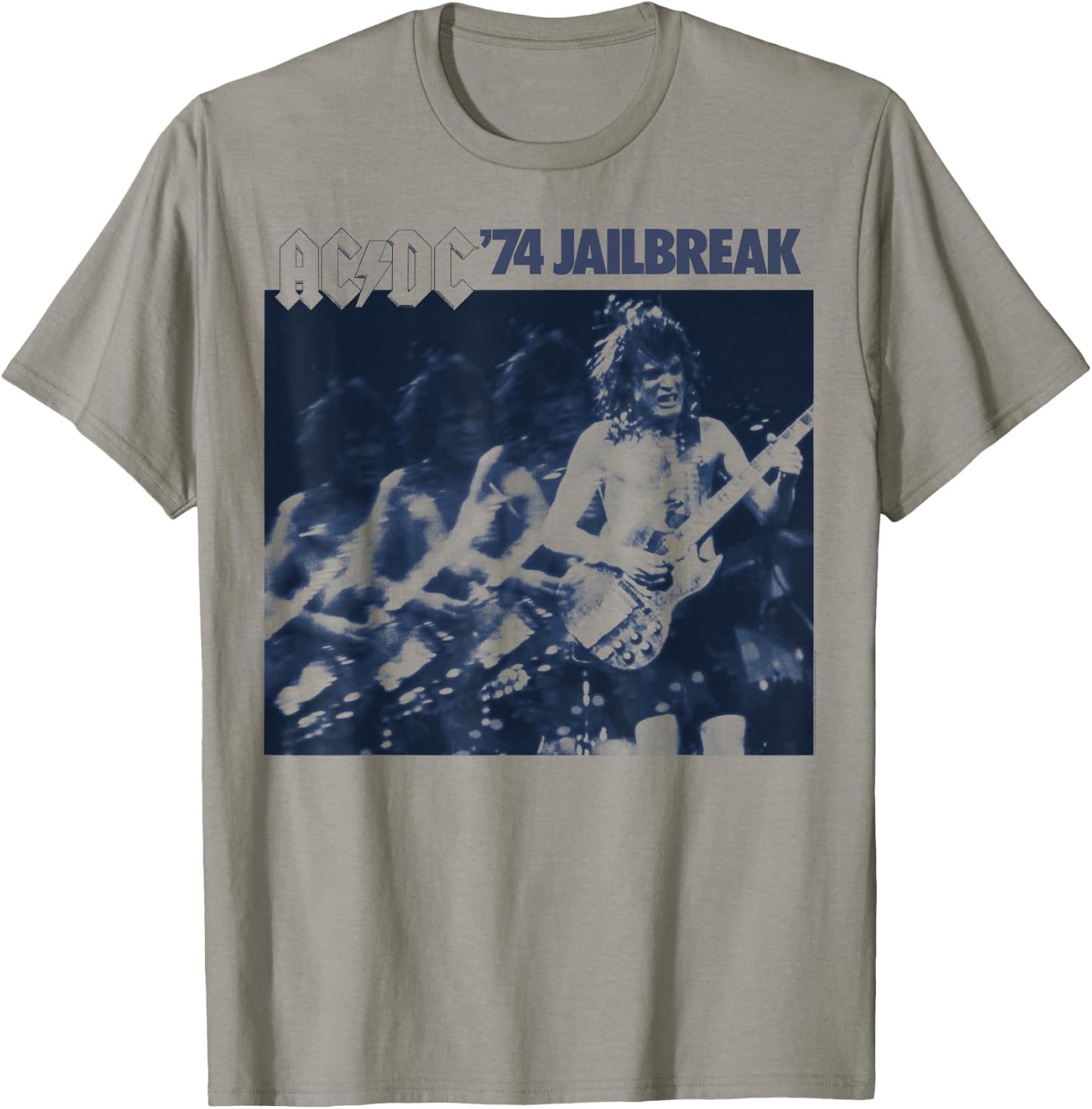 AC/DC - '74 Jailbreak EP Artwork Faded T-Shirt - T-Shirt | Sand