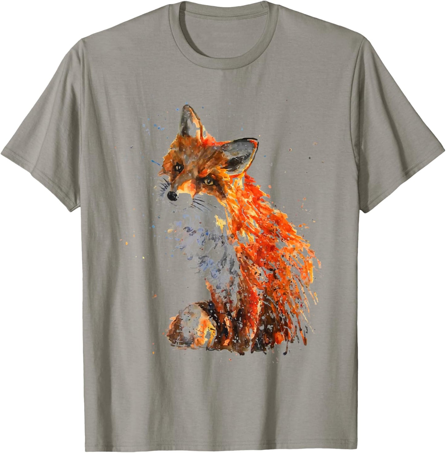 Fox, Hand Painted Fox T-Shirt - T-Shirt | Sand