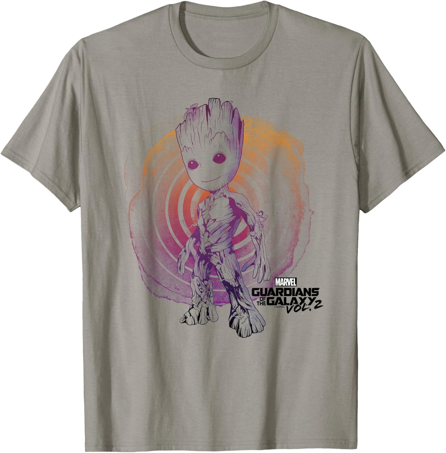Marvel Guardians Vol. 2 Groot Watercolor Swirl C1 T-Shirt - T-Shirt | Sand