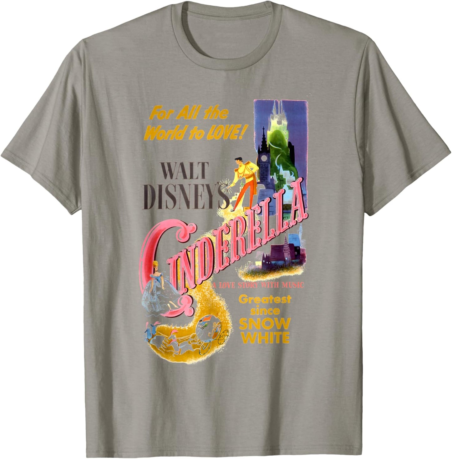 Disney Cinderella Vintage Movie Box Art Poster Small T-Shirt - T-Shirt | Sand