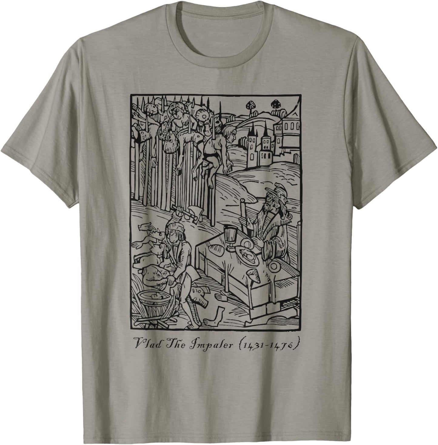 Vlad The Impaler Vamipire Tepes Dracula Gift T-Shirt - T-Shirt | Sand
